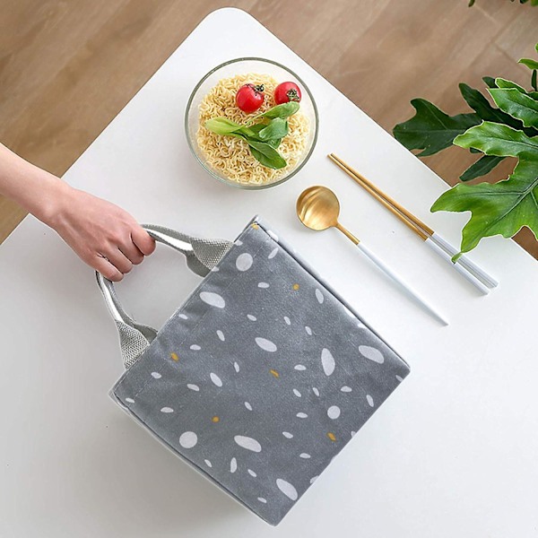 5l Grå Återanvändbar Isolerad Lunchväska För Kvinnor, Student Rese Picknick Och Matlåda För Skolan (stil 3-grå)