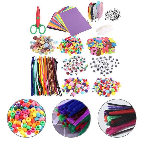 DIY-pysselmaterial för småbarn Chenille Stjälkar Pysseltillverkning Polyestermaterial För Barn Vän Träffar 1 Set