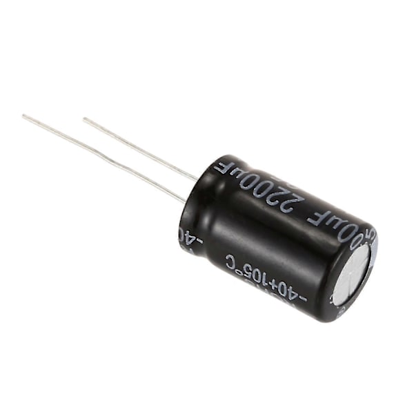 10 stk. sorte 2200uf 25v Elektrolytkondensatorer i aluminium 1,3*1,3*2,1cm Y