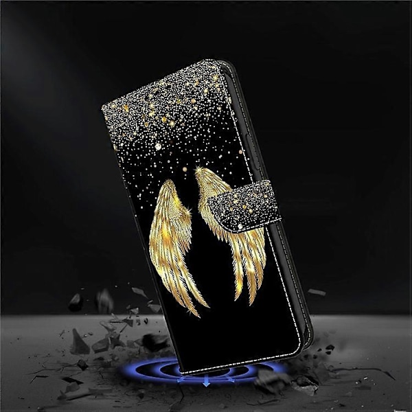 Kompatibelt Läderfodral med Flip-funktion och 3D-mönster, Ställ och Plånboksfunktion för Samsung Galaxy A23 5G (Global Version) Gold