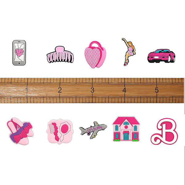 1kpl Barbie-nukkesarjan Croc-korut Suunnittelija tytöille Kengänkorut Croc-tarvikkeet Klassisille puukengät lapsille Lahja Hot Ale LAN29-04