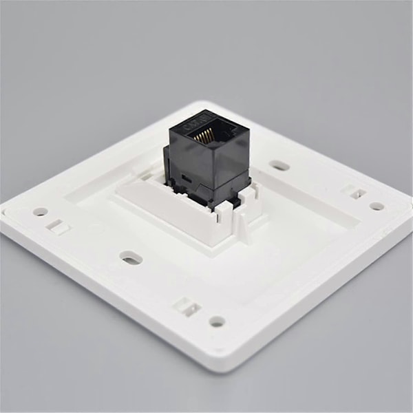 Naaras-naaras CAT6 Gigabit Dual Pass -verkkopistorasia RJ45 LAN Internet -seinälevy Suora pistorasia, 86x86mm (LAN x 1)