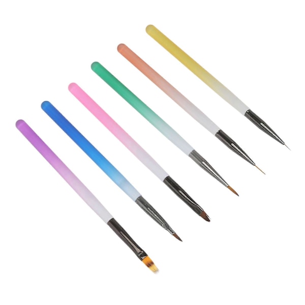6 st Nagelkonst Penslar Set Professionell Exakt Målning Nagelkonst Design Penna Målningsverktyg för Hemmamanikyrer Nagelsalonger