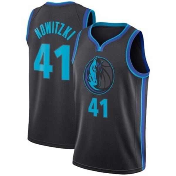 Herr Dam Baskettröja PORZINGIS 6# NOWITZKI 41# DONCIC 77# Kortärmad topp t-shirt Sport löpar T-shirts black #41 XL