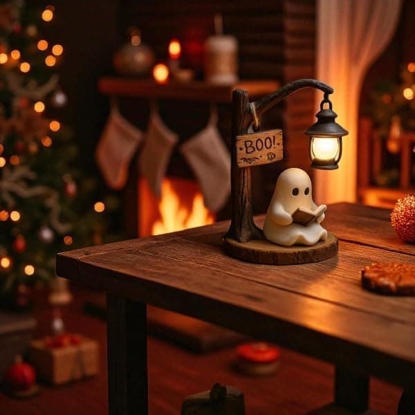 Cute Ghost Lamp LED Night Light Halloween Decoration Ghost 3D Book Lamp Gift