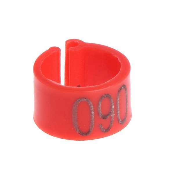 100 st 8 mm Identifieringsring för brevduvor, träningsmaterial, bennummer Bi