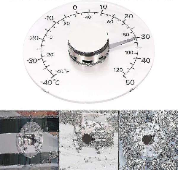 Vægvindue Termometer, husholdnings transparent termometer - SHENSHEN