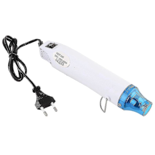 300W kuumailmapuhallin sähkötyökalu kuumailmapistooli polymeerisavi DIY-työkalu (220V EU-pistoke valkoinen) - Erinomainen