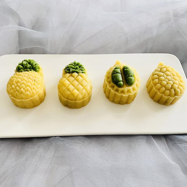 Håndtryks Månekageform til Midt-Efterårsfestival 50g 3D Durian Kageudstikker