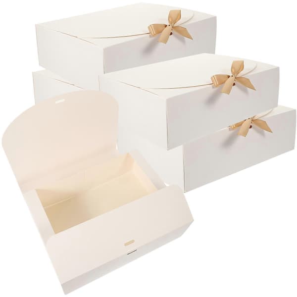 Presentask för godis, rektangulär presentförpackning av kraftpapper, 5 st