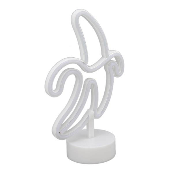 LED Banan Neonlys, Banan Neon Skilt Batteridrevet Dekorativ Natlys LED Neonlys Fremtidssikret Design