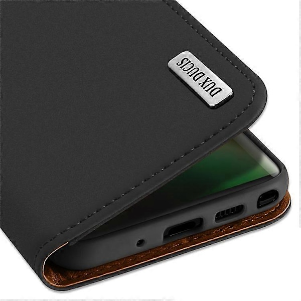 DUX DUCIS Wish Series Kompatibel med Samsung Galaxy Note 10 / Note 10 5G Plånboksfodral Äkta Läder Black