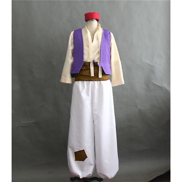 Anime Aladdin Halloween aikuisten miesten Cosplay-asu aikuisten prinssi cosplay-asu miehille Aladdin-asut Täysi set Xs-3xl S