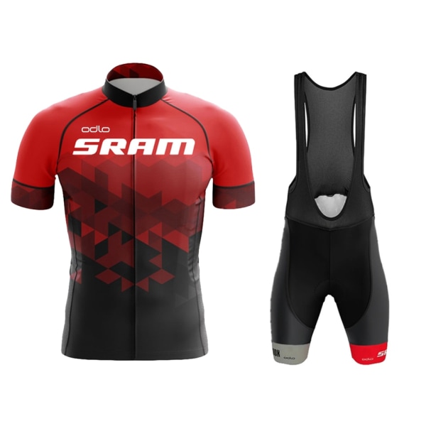 SRAM Cykelkläder Herr Sommar Herr Set 2023 Mtb Outfit Set Sportswear Shorts Uniform Jersey Byxor Man Kläder Skjorta Haklapp Silver S