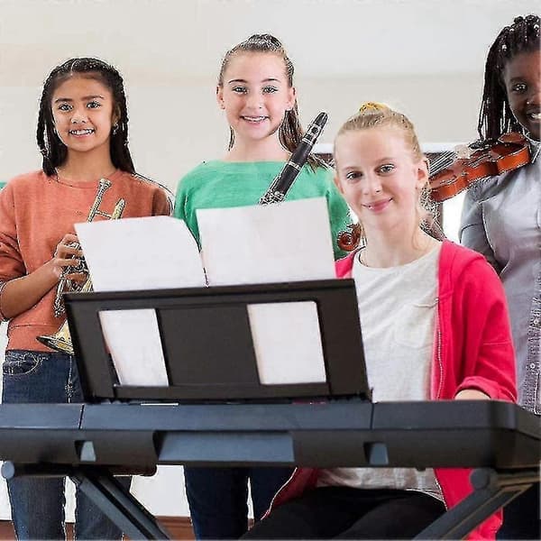 Musikstativ Kompatibelt med Adskillige Modeller af Musikkeyboard, Keyboardstativ Noder med 4