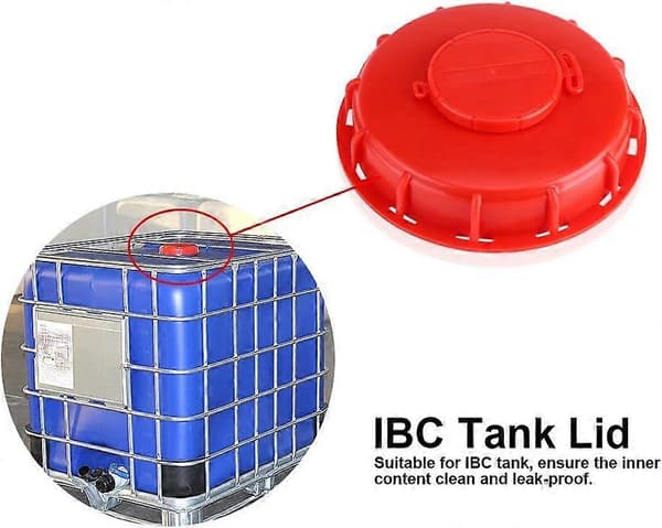 IBC Tankdæksel Rød Plastiklåg 163 mm Diameter (A)