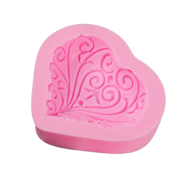 Kærlighed Chokolade Sukker Drejeform Silikone Hjerteform DIY Chokolade Cupcake Kage Muffin Bageform Q