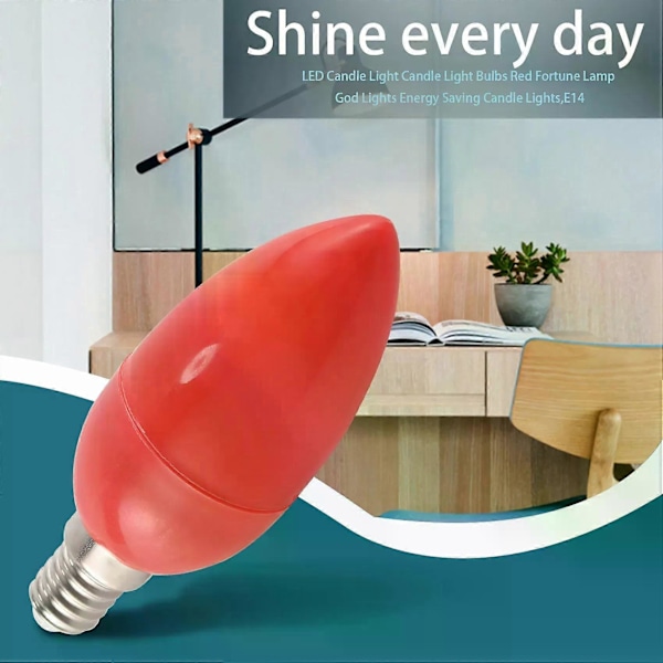 LED Lys Lyspærer Rød Lykkelampe Gudelys Energibesparende Lys E14