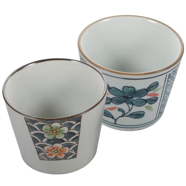 Keramisk Tekop Retro Stil Husholdnings Tekop Assorteret Farve 8.5X8.5X7CM Te Servering 2 stk