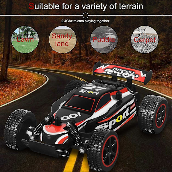 Rc Racing -autot 2,4 GHz radio-ohjattava auto 1:20 2wd (punainen 23211)