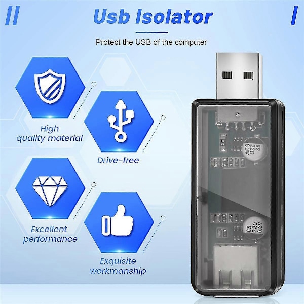 ADUM3160 USB Isolator Modul USB til USB Spændingsisolator Modul Understøtter 12Mbps, Brugt til at Isolerer Støj i Kredsløbssystem