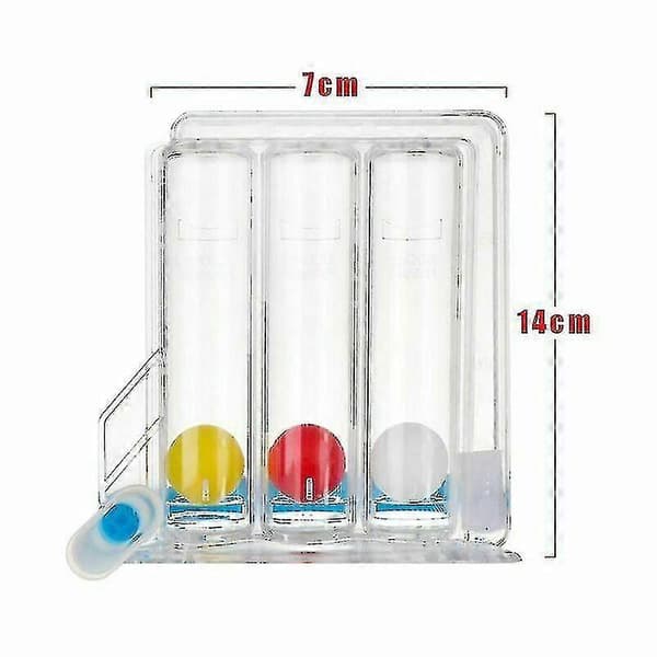 Dyp Pust Lunger Trener Tri-ball Meter Spirometer Sikker Pustetrening