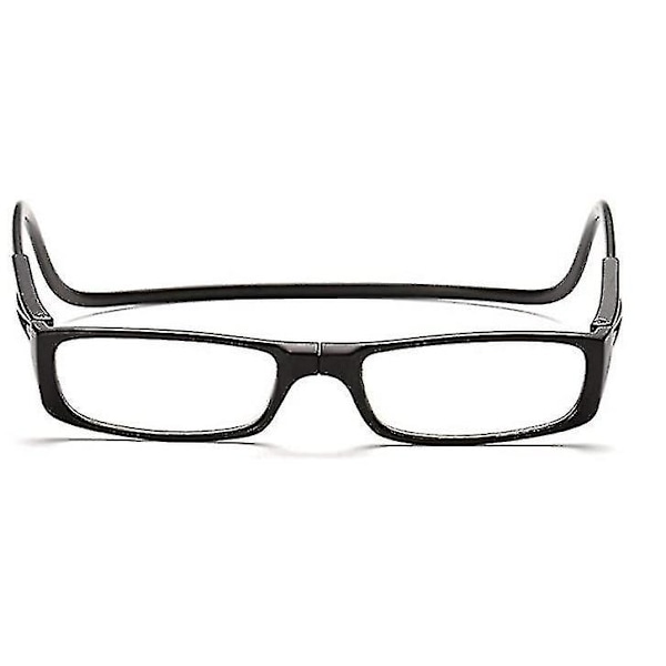 Unisex Magneettiset Värikkäät Lukuolasit Kaulanauhalla, Musta +2.0