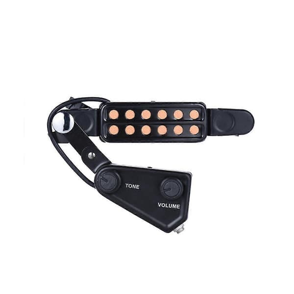12 Håls Akustisk Gitarr Pickup Ljudhåls Pickup Magnetisk Givare Fader Ljudkabel Gitarrdelar Y