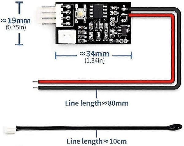 DC 12V PWM 4-leder Temperaturregulator til PC-blæser