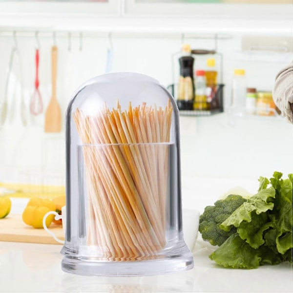Tandpetarflaska Elegant Ren Cylindrisk Form Luktfri Tandpetarhållare För Hemmet