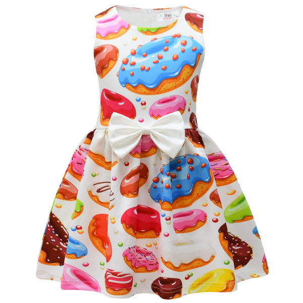 Girls Cosplay Dress Bowknot Dress Christmas Halloween Party 130cm