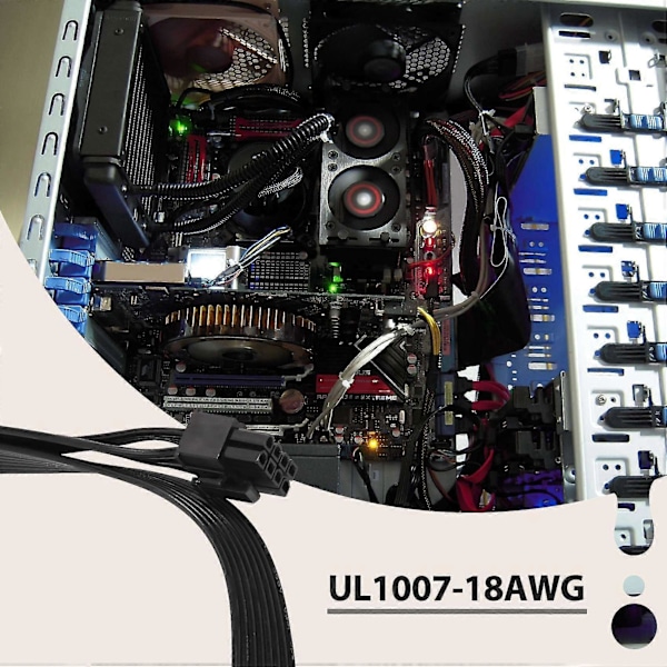 PCI-E 8-nastainen - kaksois 8-nastainen (6+2-nastainen) virtalähdekaapeli V Gold -sarjan V750 V650 V550 modulaarisille virtalähteille