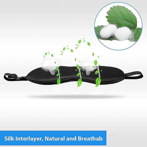 Silkeøye maske for søvn - myk, justerbar og behagelig