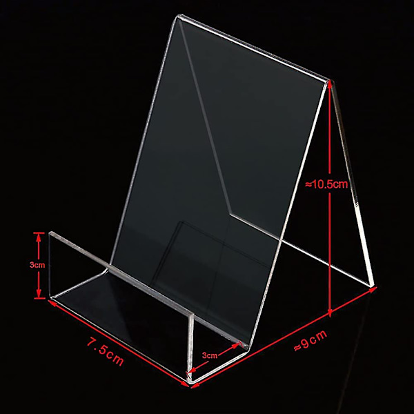 6 pakker klar akryl bogstand, transparent bogdisplaystand, bogstande til display, akryl bogreol til udstilling