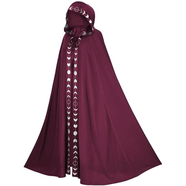 Halloween viitta viitta cosplay-asu Samurai-velho hupullinen viitta esiintymisasu red XL