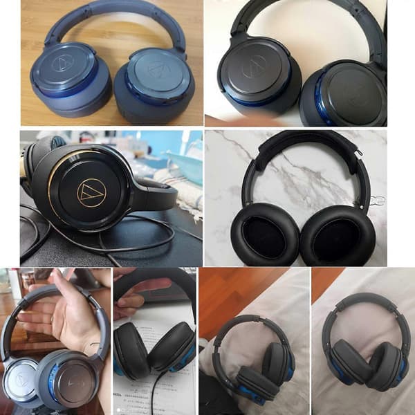 Öronkuddar i lädersvamp för Audio Technica WS660BT headset