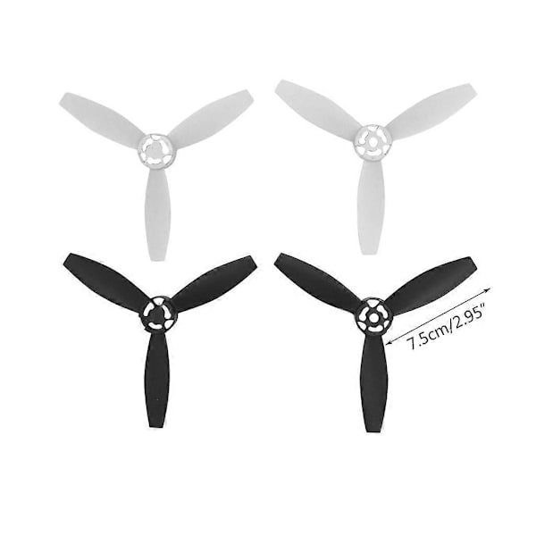4 stk./sæt Sorte/Hvide/Røde Plastik Propeller Holdbare Quick Release Propellerblade til Parrot Bebop 2 Drone/fpv 2.0 Tilbehør