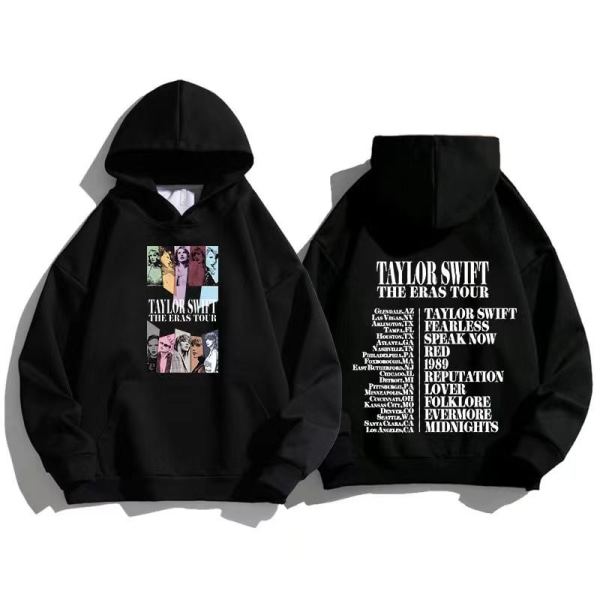 Mænd Kvinder Taylor The Eras Tour Efterår/vinter Taylor SwiftFashion Hoodie Fan Hoodie black 3XL