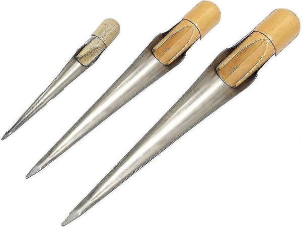 Marine Splejse Fid med Træhåndtag, Svensk Stil, 304 Rustfrit Stål Til Line Wire Diameter (medium: 1/2 Til 1 Tomme)-MXBC