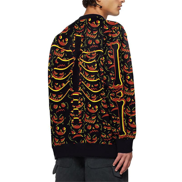 Pumpkin Face - Halloween Outfit Unisex tröja med crewneck COLOR 2 L