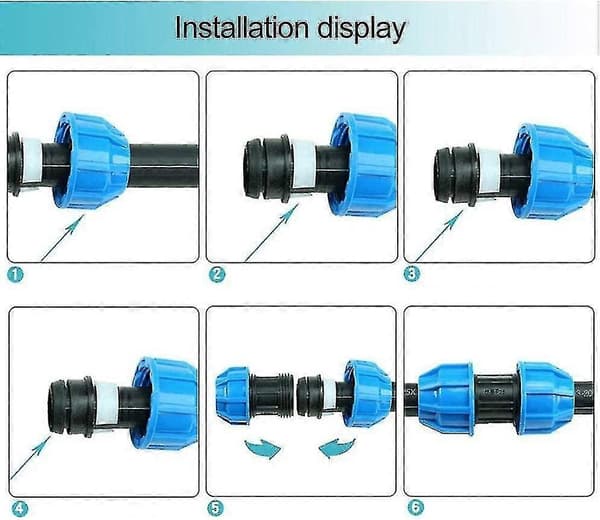 4st Pe Plast Rak Koppling 32mm Till 32mm Vattenrör Adapter Rak Anslutning Vattenrör