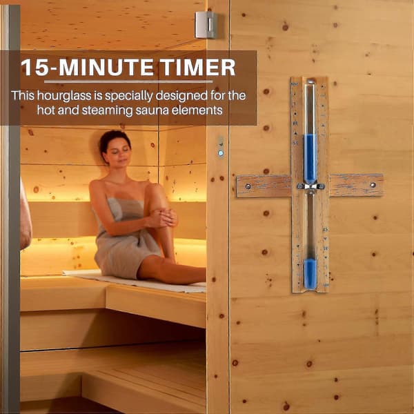 15 Minuters Sandtimer Väggmonterad Rotationstimer Nedräkningsklocka 15 Minuter (blå)