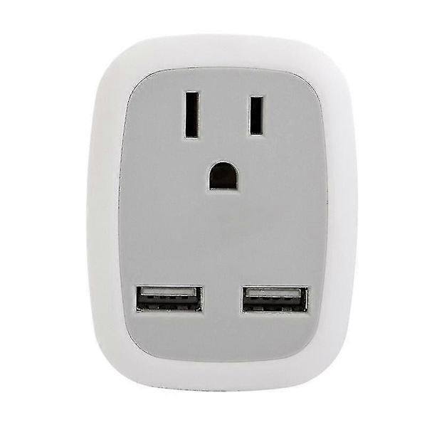 Europeisk Reisepluggadapter, Internasjonal Strømuttaksadapter Med 2 Usb-ZZY
