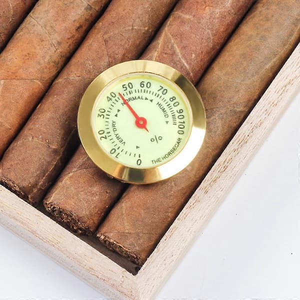 Cigar Hygrometer Cigar Luftfugter Præcision Rund Punkt Hygrometer til Cigar