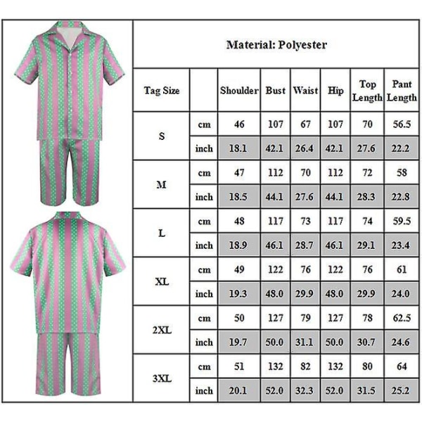 2023 Barbie Ken Ryan Gosling Cosplay kostym Halloween Vuxen Herr Hawaiian skjortor Korta byxor Outfits Set M