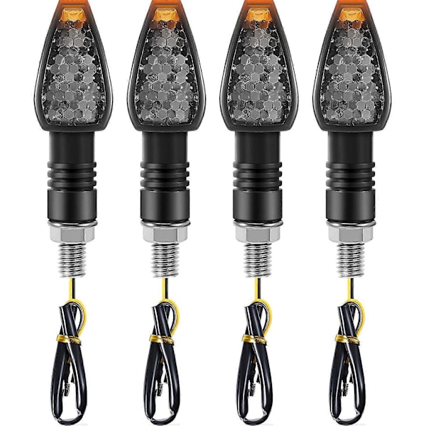 4 stk Motorsykkelblinklys 14 LED 12V Motorsykkel LED Blinklys Lampe