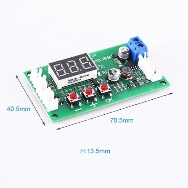 DC 12V 24V 48V 5A 2 3 4 Tråds PWM Motor Fläkthastighetsregulator Temperaturkontroll Stöd EB Y