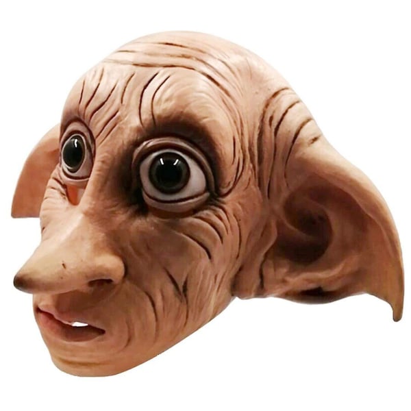 Cafele Cosplay Dobby Elfin Lateksinaamio Eläintyylinen Halloween-kauhunaamio Carnival-asu koko kasvojen rekvisiitta