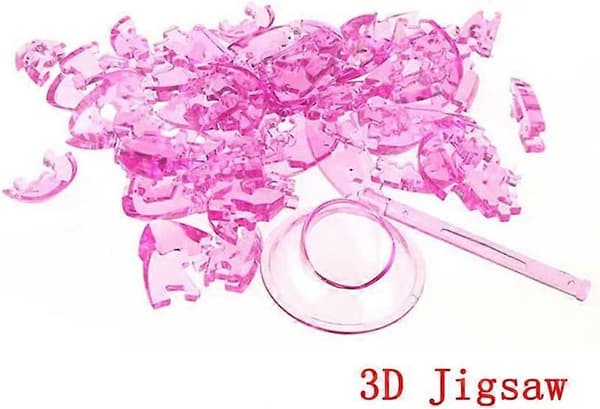 3D Krystal Puslespil Hjerte til Valentinsdagsgave / 3 stk.