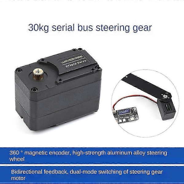 30 kg Korkea Vääntömomentti Ohjelmoitava 360 asteen Magneettinen Enkooderi Sarjaväylä Servo ST3215 12 V Kaksisuuntainen - Hyvä laatu